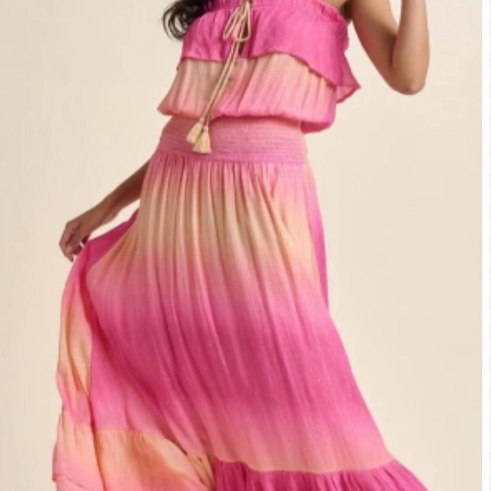 VENUS Pink and Orange Gradient Dress